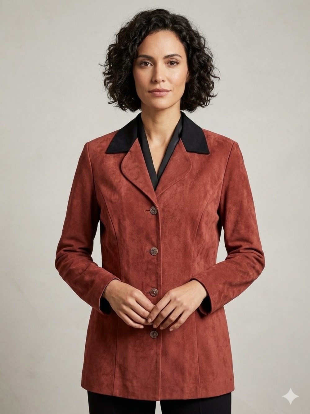 Courtenay Vtg Y2K Style Suede Blazer Block Collar Jacket NWT Size 14 Western